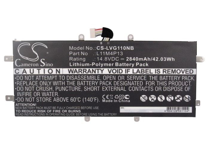 Batteri till Notebook, Bärbar dator för Lenovo IdeaPad Yoga 11, IdeaPad Yoga 11S m.fl.