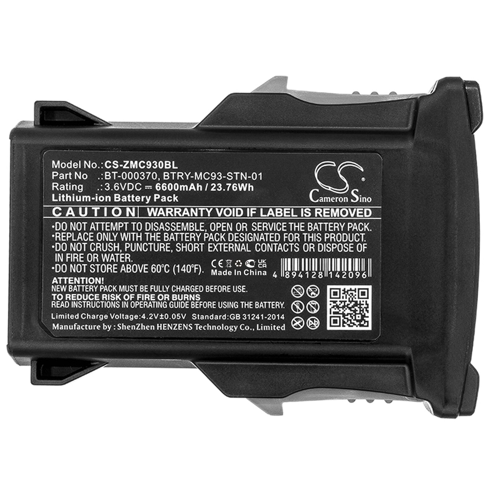 Batteri till Streckkodsläsare för Zebra MC93, MC9300