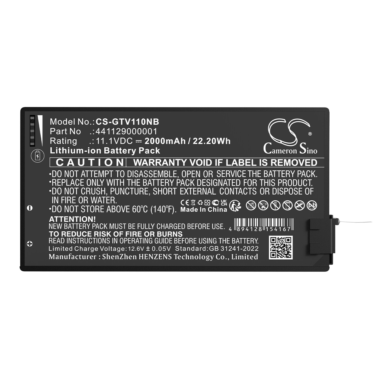 Batteri till Notebook, Bärbar dator för Getac V110