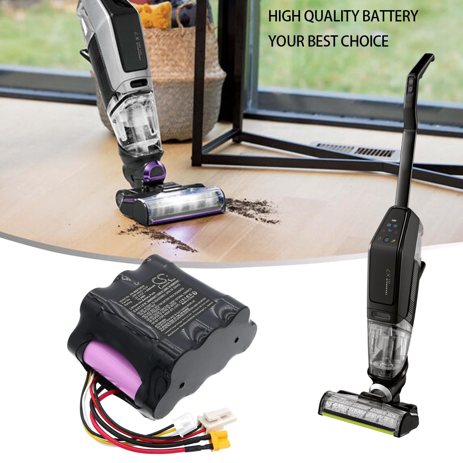 Batteri till Vakuum för Bissell CrossWave X7 Cordless Plus 3479Z