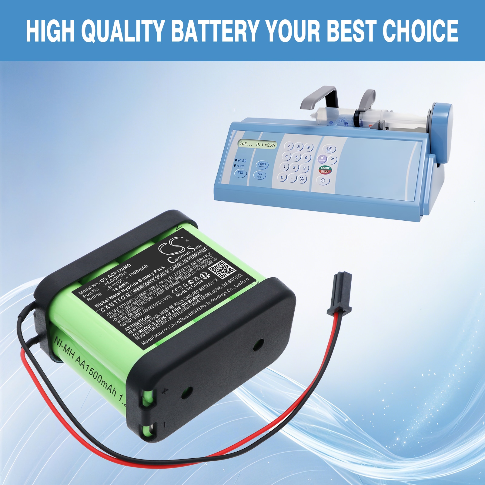 Batteri till Medicinsk för Ascor AP12, AP22, AP31P m.fl.