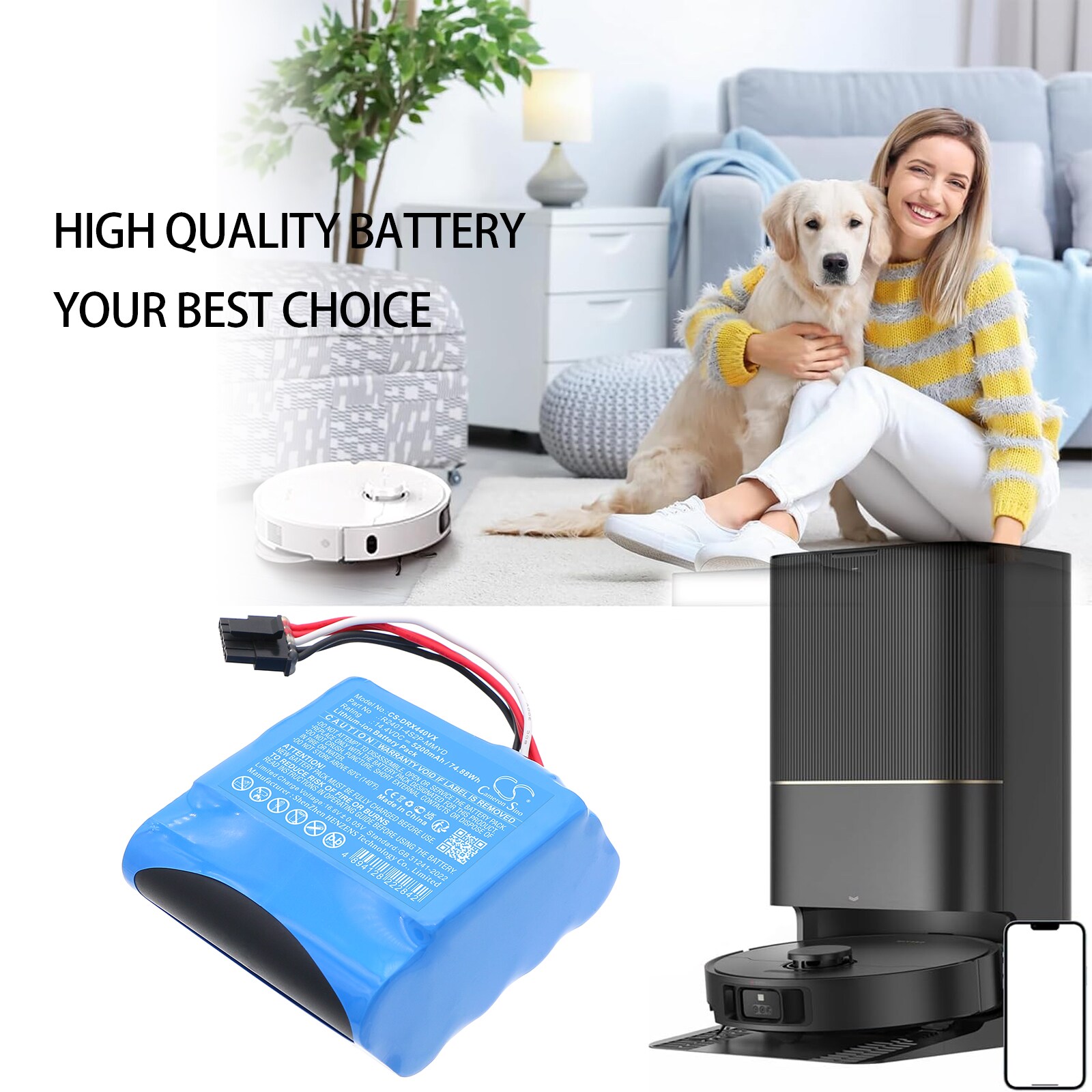 Batteri till Vakuum för Dreame X40, X40 Pro