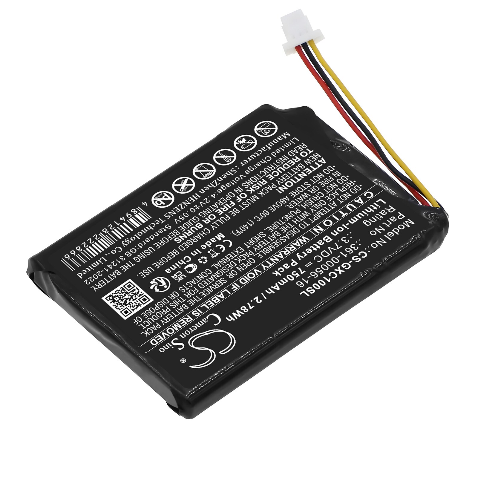 Batteri till Utrustning, undersökning, test för Garmin 0100261810