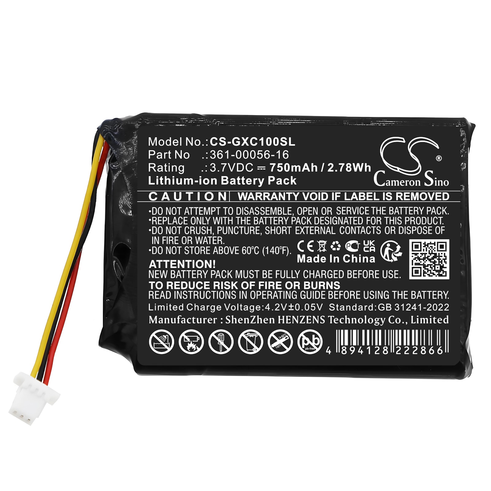 Batteri till Utrustning, undersökning, test för Garmin 0100261810