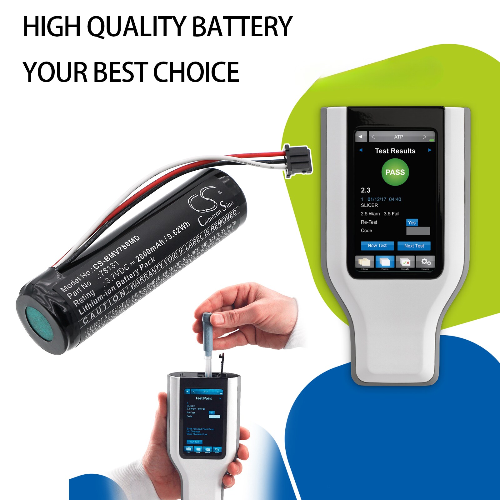 Batteri till Medicinsk för BioControl 78300BC, MVP ICON 78300 version only