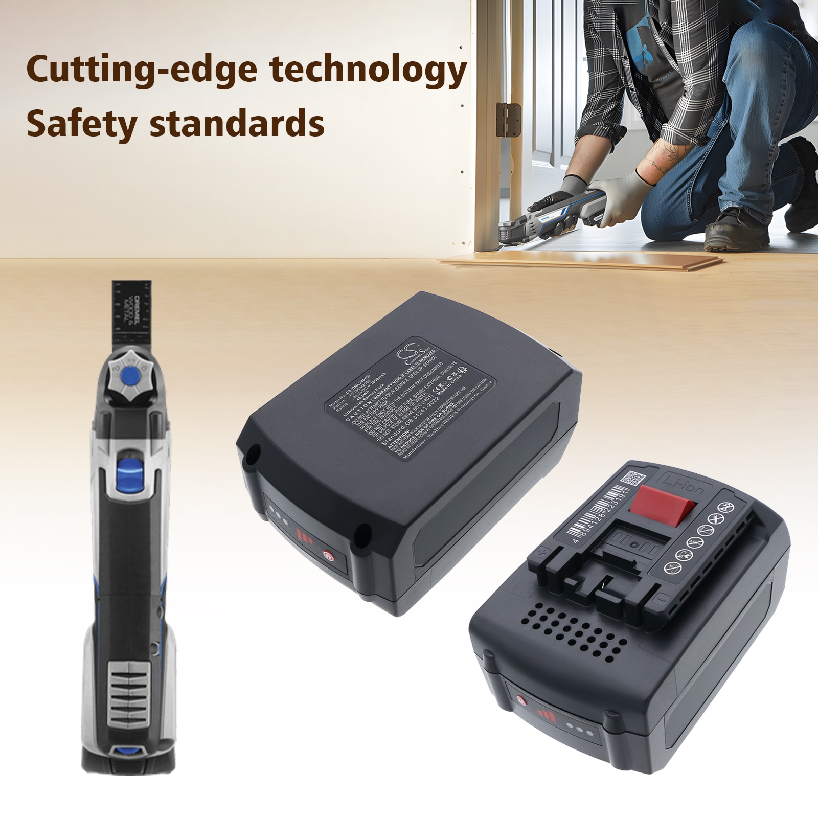 Batteri till Elverktyg för DREMEL MM20V, MM20V-02 Cordless Oscillating Multi-Tool