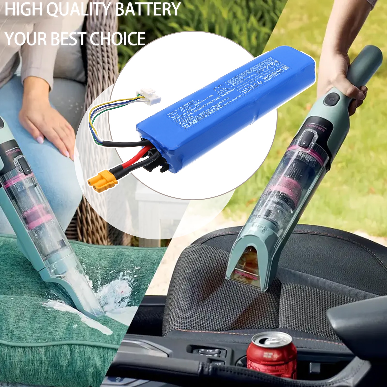 Batteri till Vakuum för Shark HX100, HX100UKT