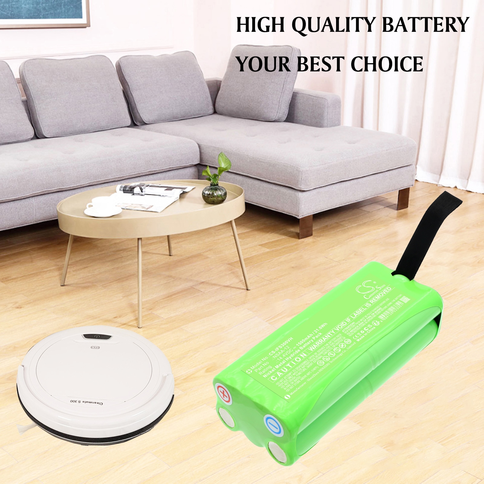 Batteri till Vakuum för Infinuvo Cleanmate S300, Cleanmate S400