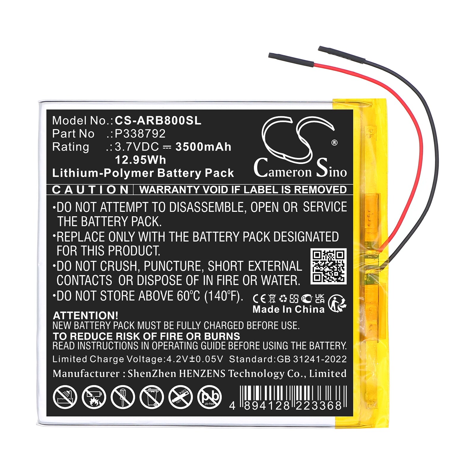 Batteri till Tablett för Archos 8OB Xenon