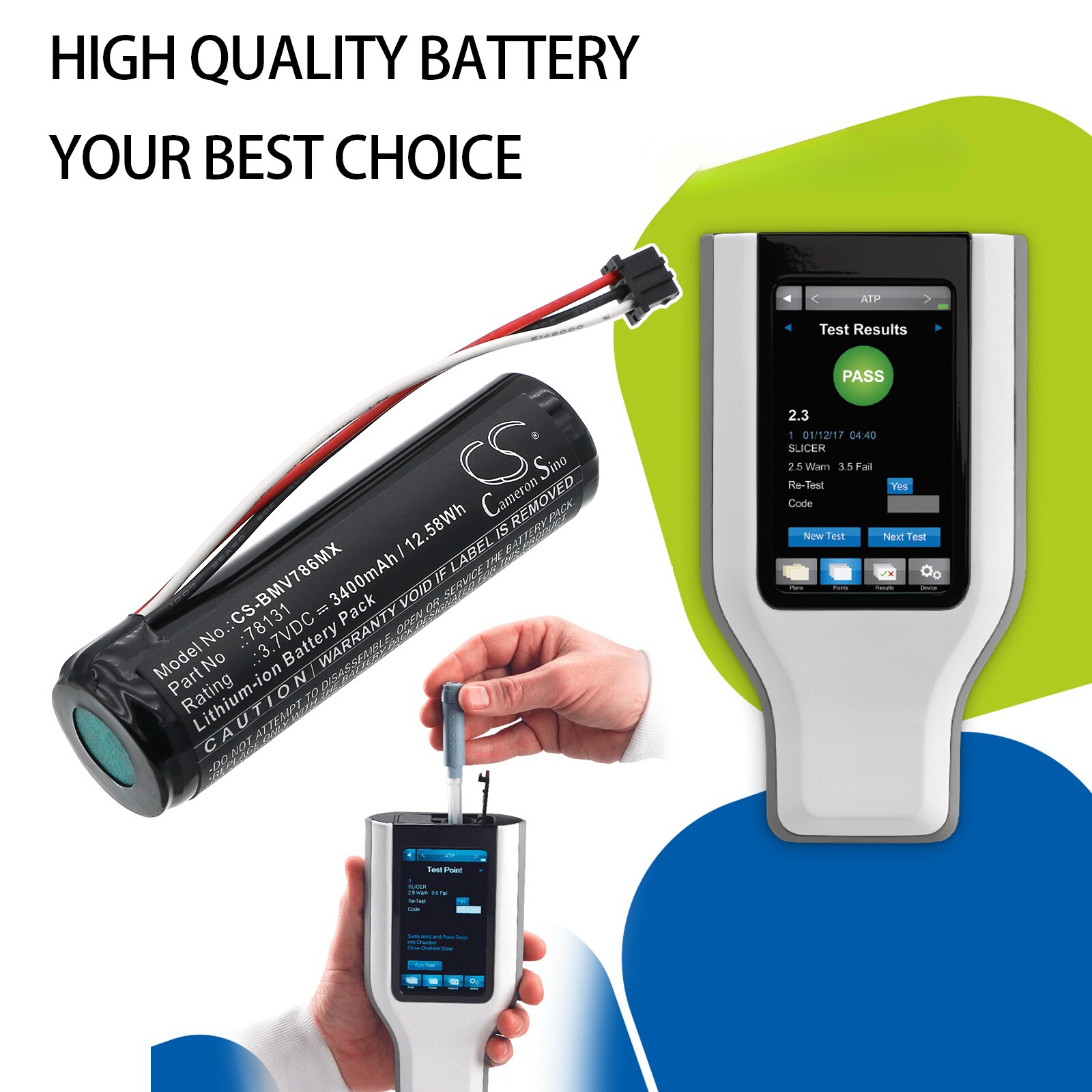 Batteri till Medicinsk för BioControl 78300BC, MVP ICON 78300 version only