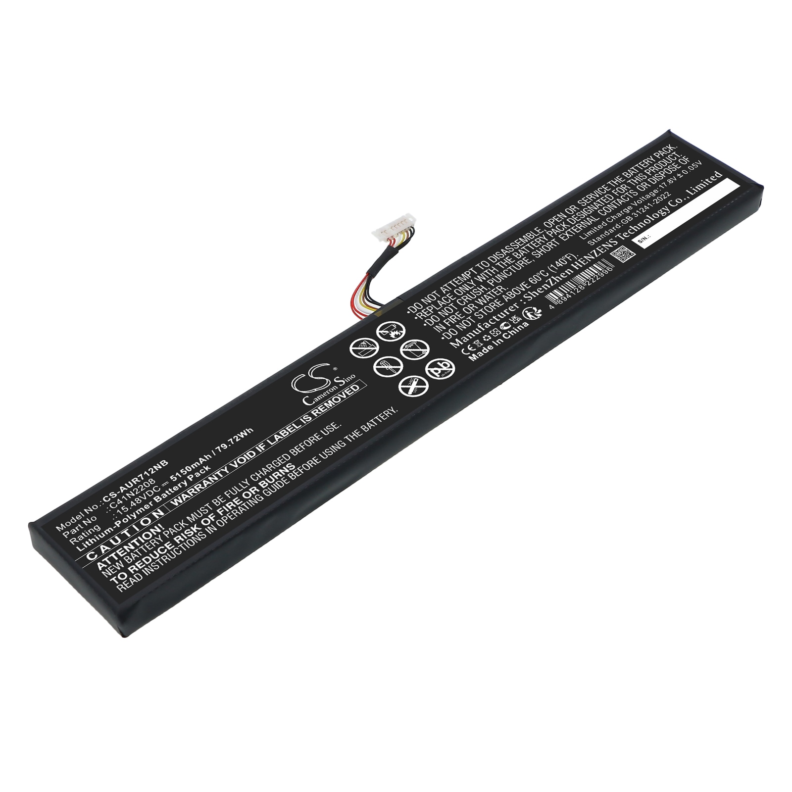 Batteri till Notebook, Bärbar dator för Asus RC71L-NH001W, RC71L-NH002W, RC71L-NH019W m.fl.