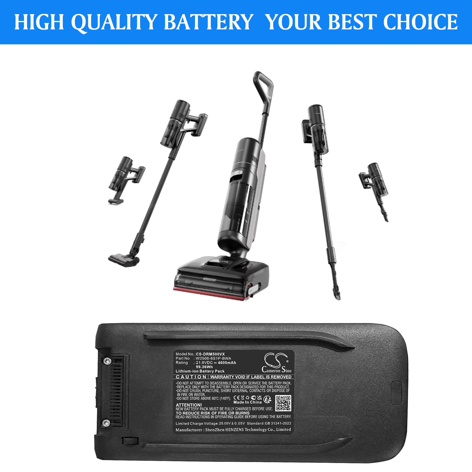 Batteri till Vakuum för Dreame T50 Mix