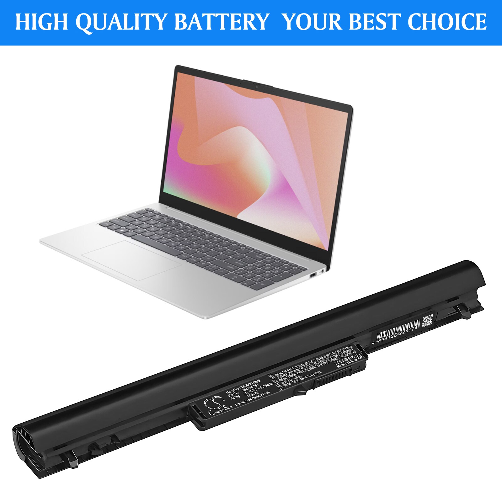 Batteri till Notebook, Bärbar dator för HP 15-D069TU, 15-D069WM, 15-D070SO m.fl.