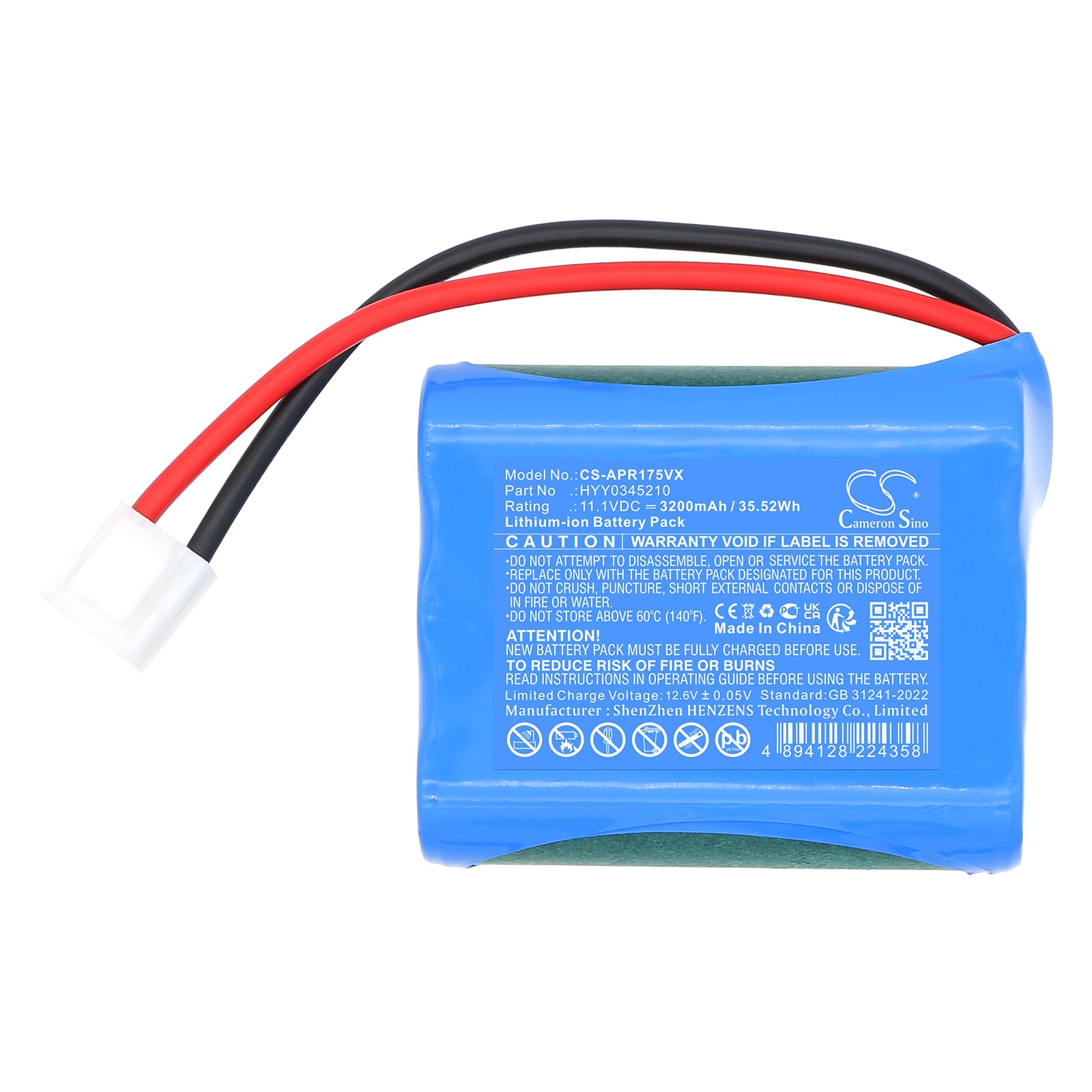 Akku uima-allasrobottiin 3200 mAh 11,1 V / Aiper Scuba SE -allasimuriin / korvaa HYY0345210