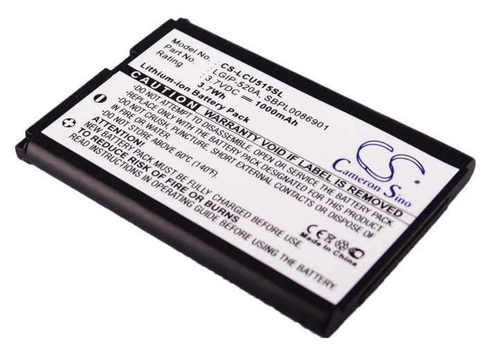 Batteri till SmartPhone, Mobil för LG CU515, KP320, LX400