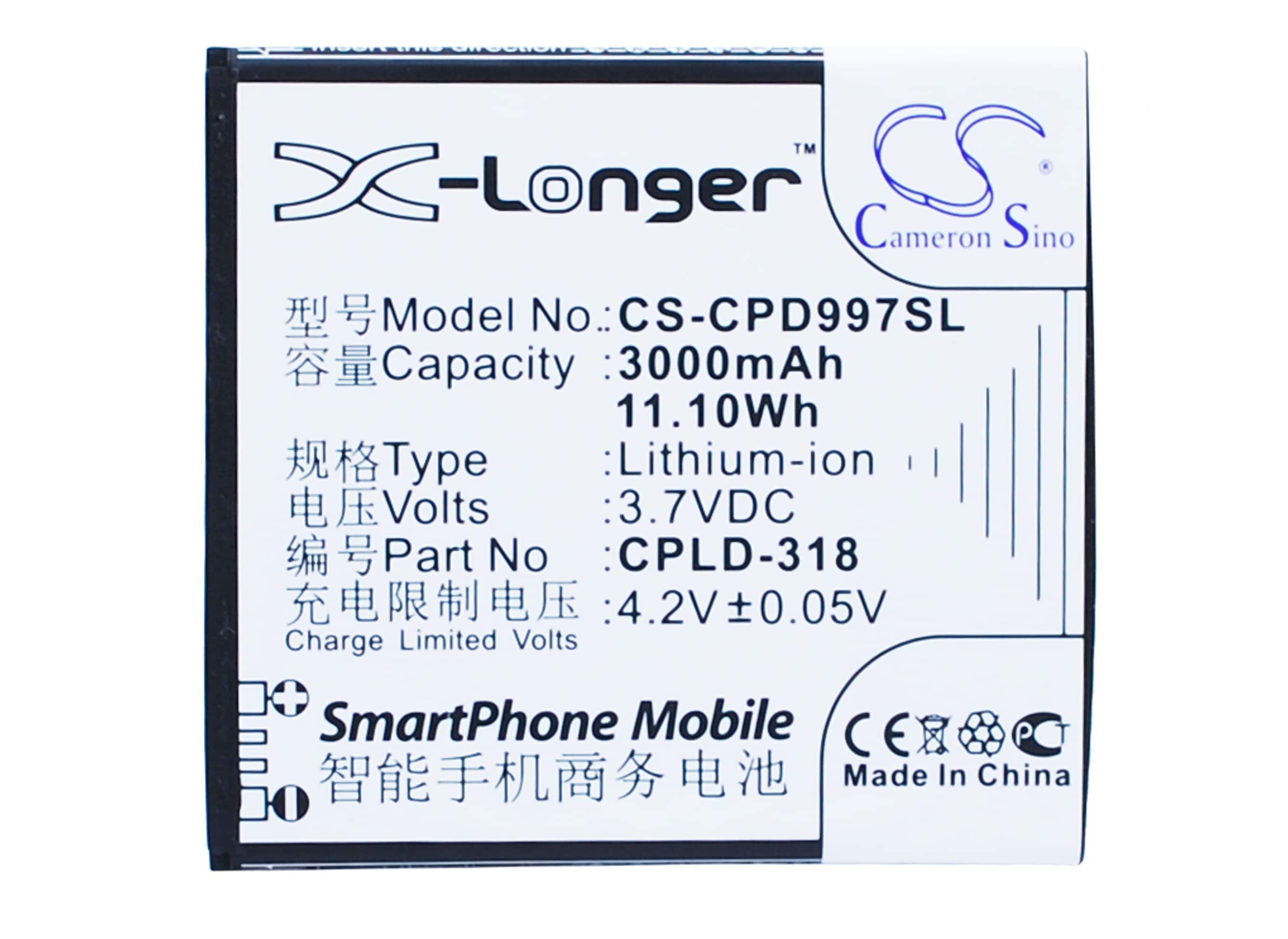 Batteri till SmartPhone, Mobil för Coolpad 9970, 9080W, 8970L