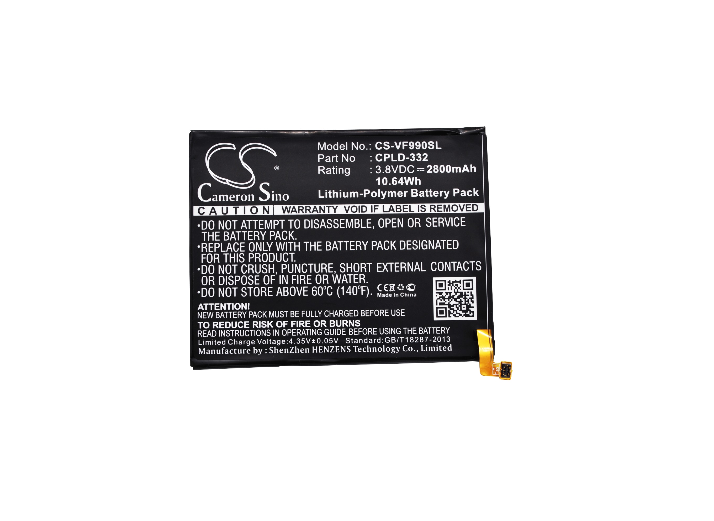 Batteri till SmartPhone, Mobil för Vodafone Smart 4 Max, 990N, VF-990N m.fl.