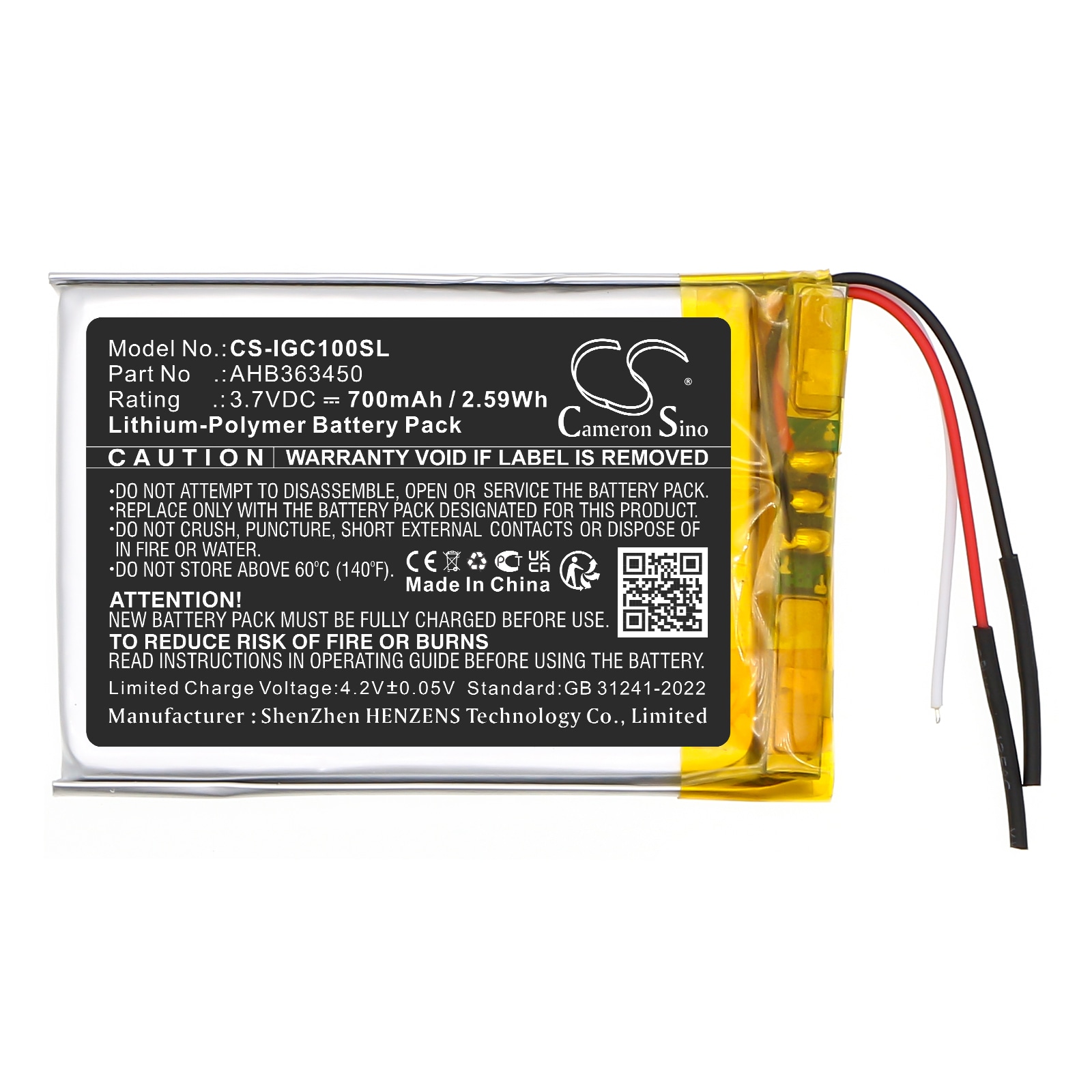 Batteri till navigator, GPS för iGpsport BSC100, BSC100S