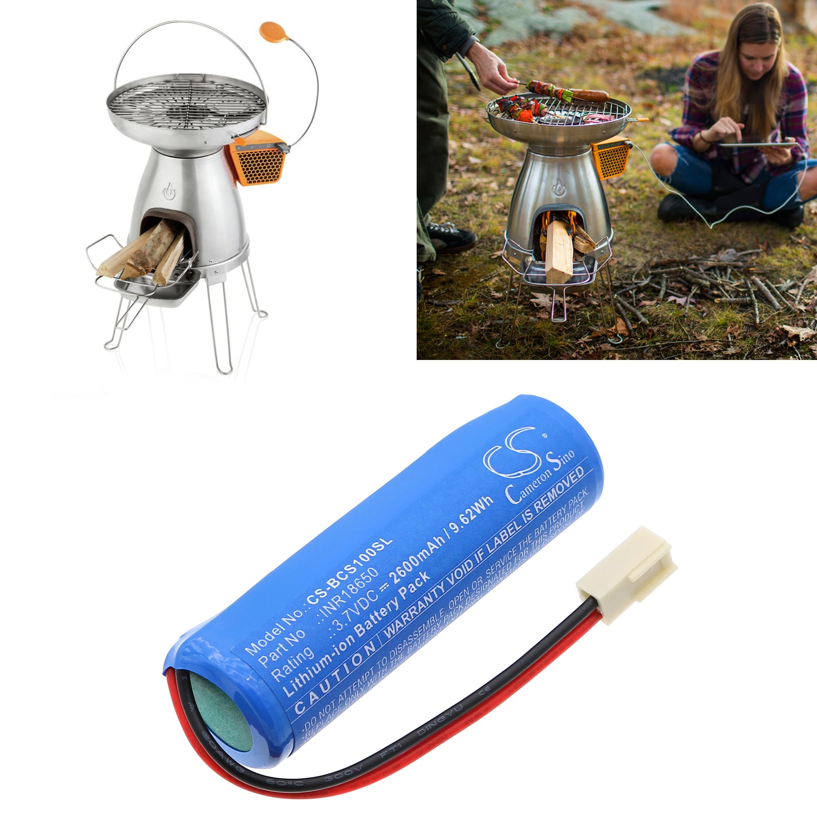 Batteri till Köksutrustning för Biolite BaseCamp Stove