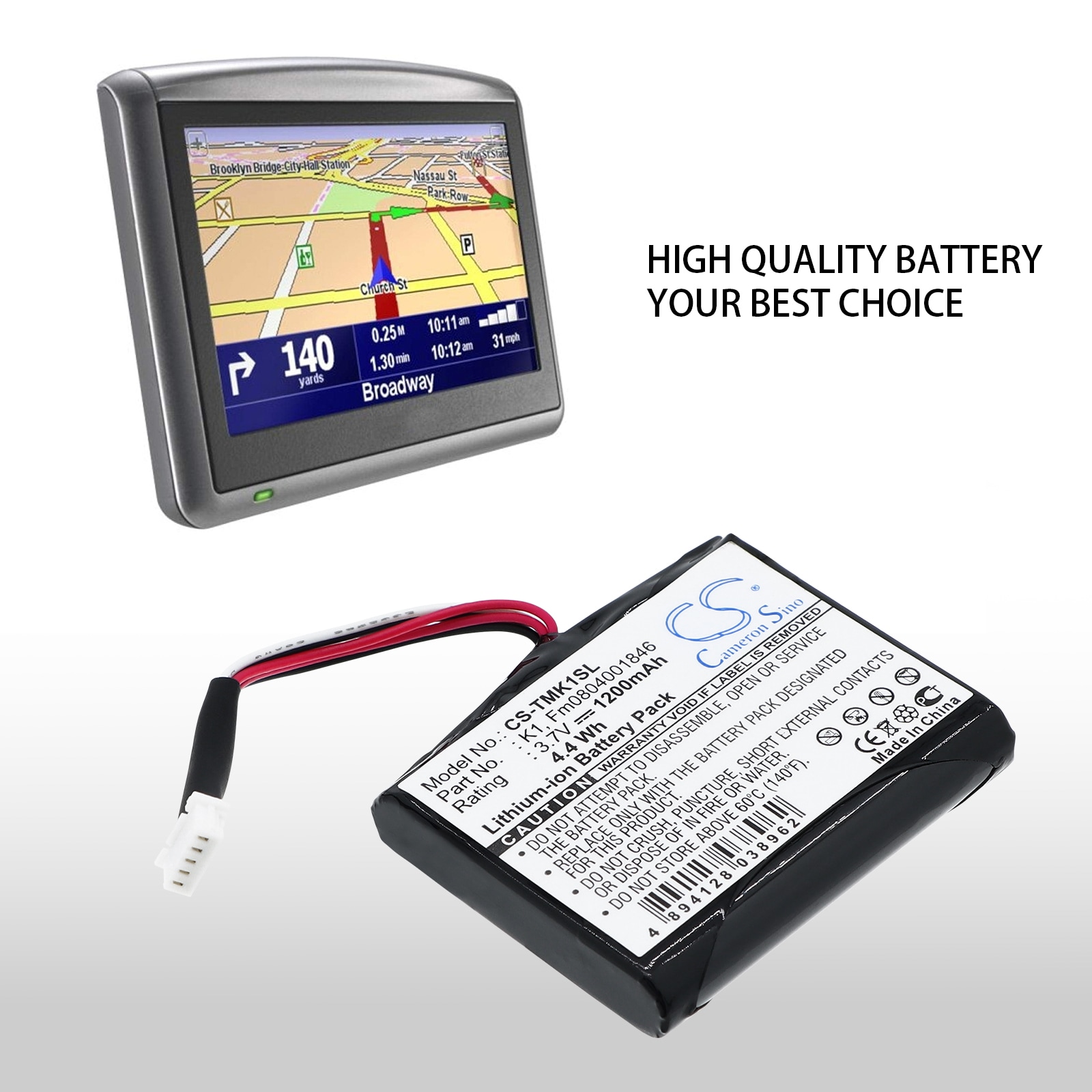 Batteri till navigator, GPS för TomTom One XL HD Traffic
