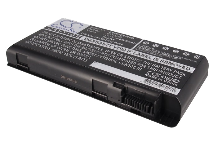 Batteri till Laptop, Bärbar dator för MSI GX780R, GX780R-i548LW7P, GX780R-024CS m.fl.