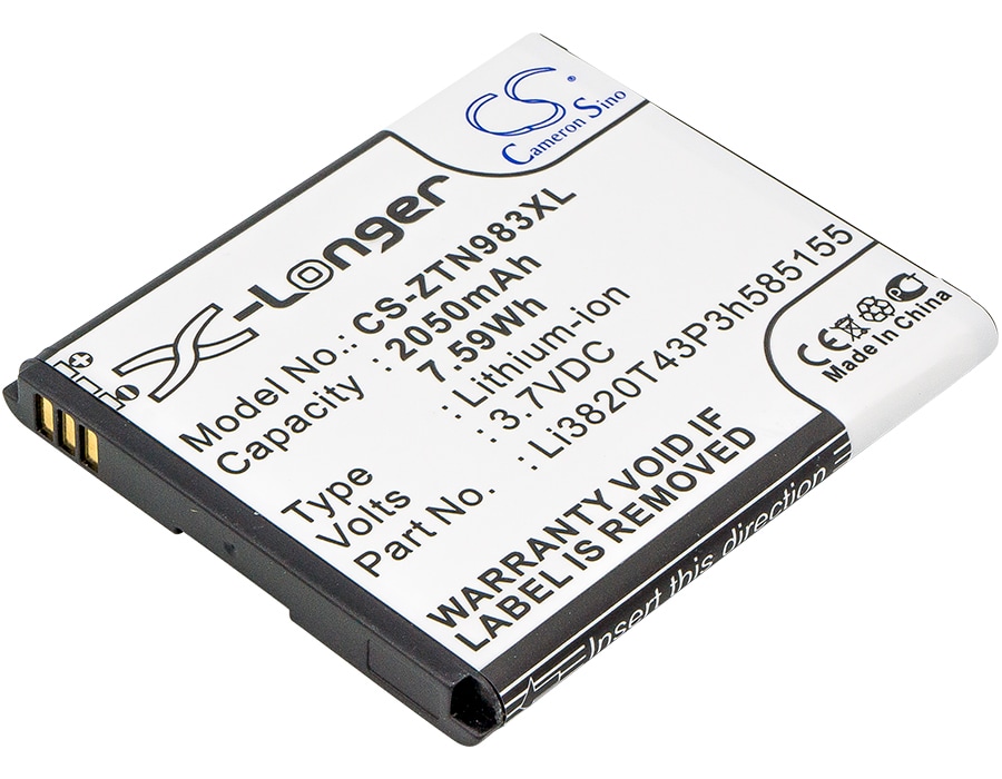 Batteri till Mobil, smartphone för ZTE N983, U960E, Z795G m.fl.