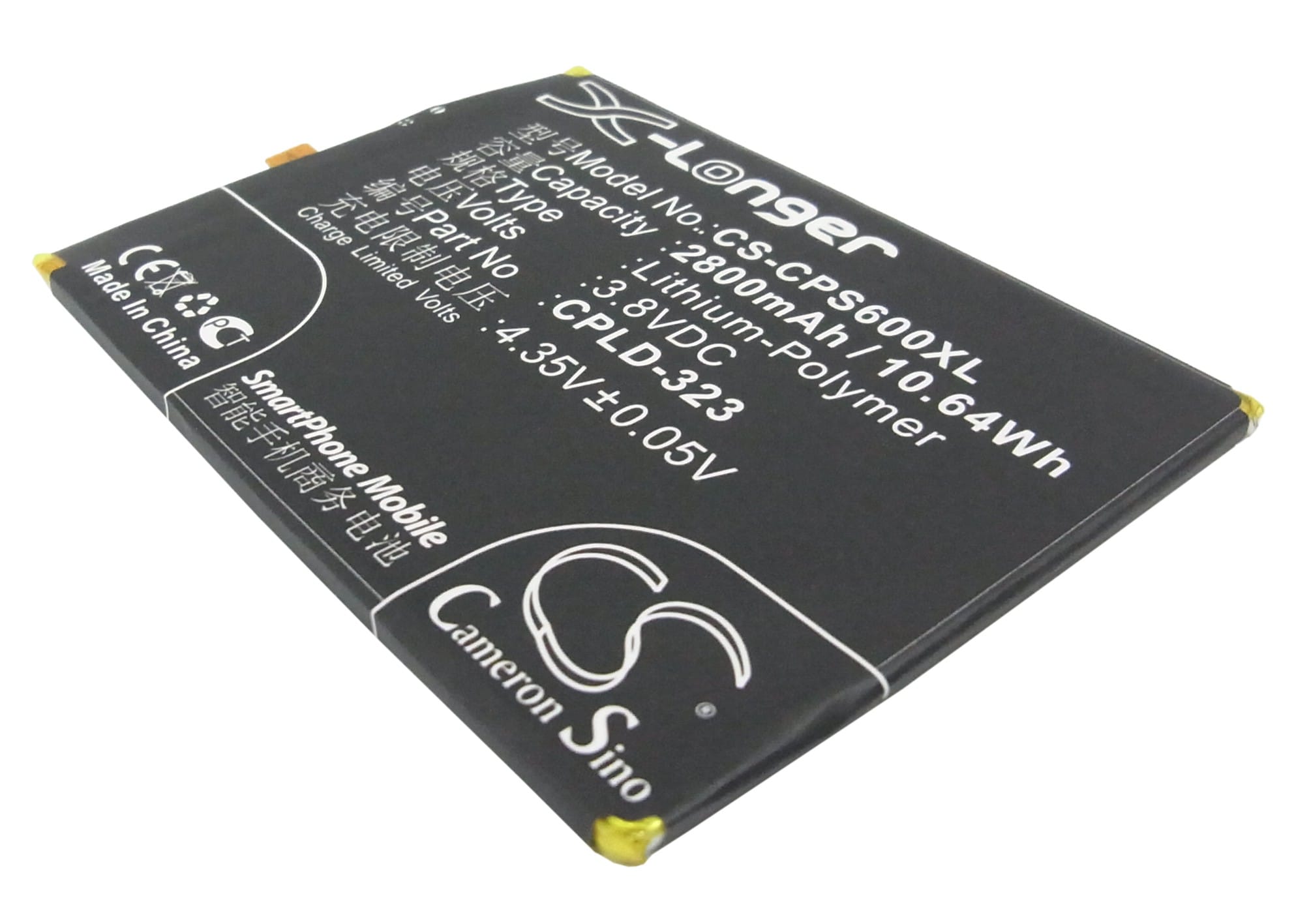 Batteri till Mobil, smartphone för Coolpad S6, 9190L, 9190L-C00