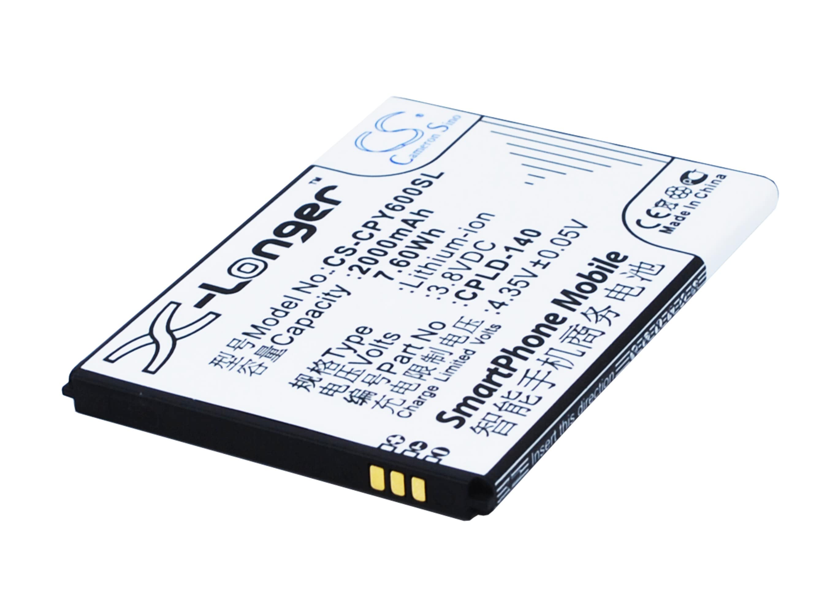 Batteri till Mobil, smartphone för Coolpad 8713, 5316, Y60-W