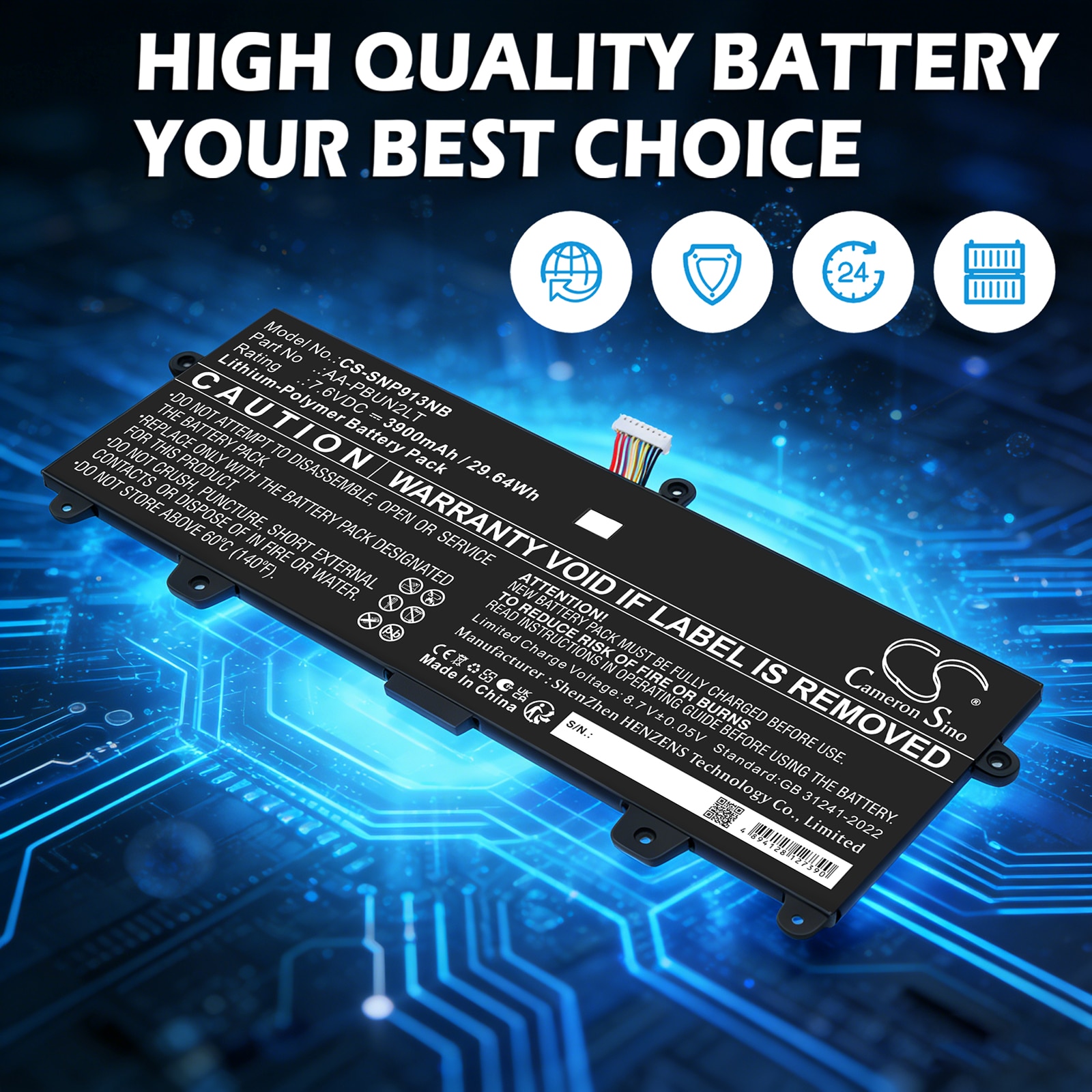 Batteri till Laptop, Bärbar dator för Samsung Notebook 9 13.3", NP900X3L m.fl.