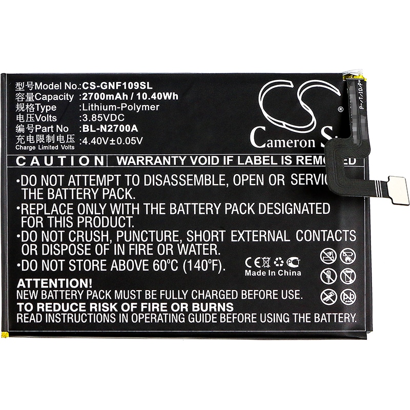 Batteri till Mobil, smartphone för GIONEE F109, F109L, F109N