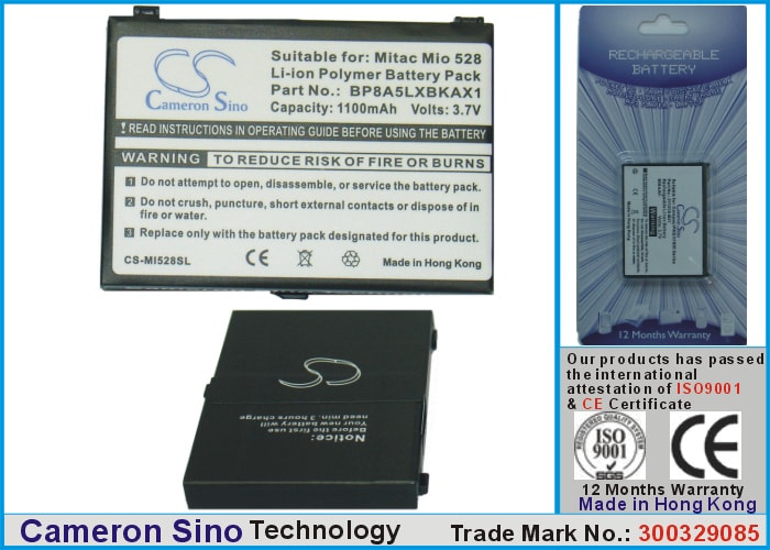 Batteri till Pocket PC, PDA för Mitac Mio 528, Mio 529, Mio 538