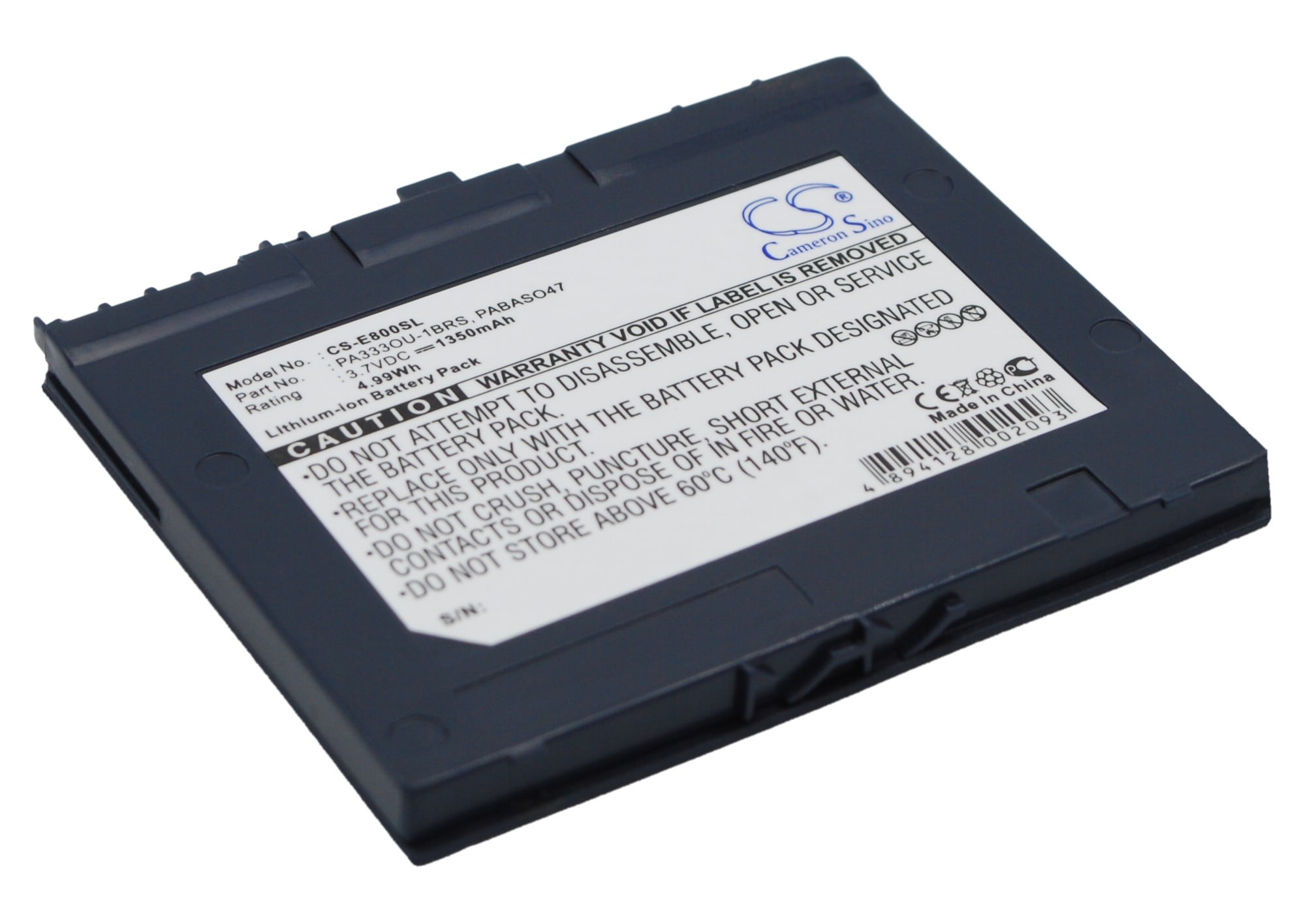 Batteri till Pocket PC, PDA för Toshiba E800, E800 Wifi, E805 m.fl.
