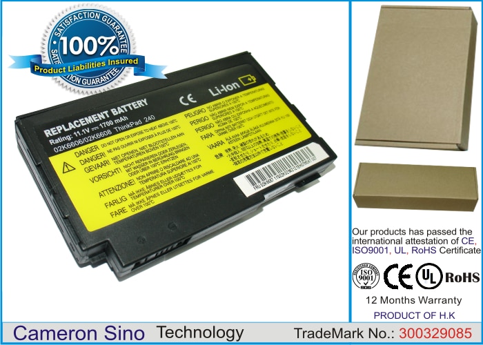 Batteri till Laptop, Bärbar dator för IBM Thinkpad 240z, Thinkpad 240x, Thinkpad 240