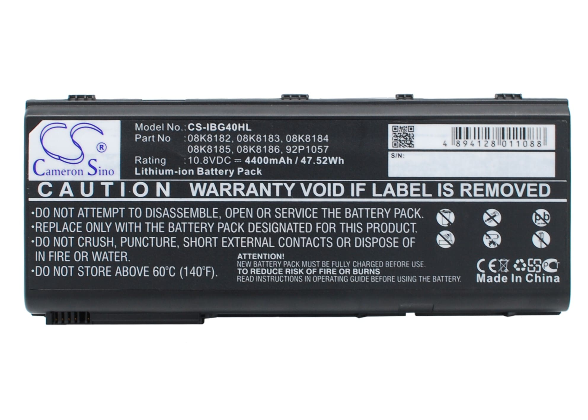 Batteri till Laptop, Bärbar dator för IBM ThinkPad G40, G41, ThinkPad G40 Series m.fl.
