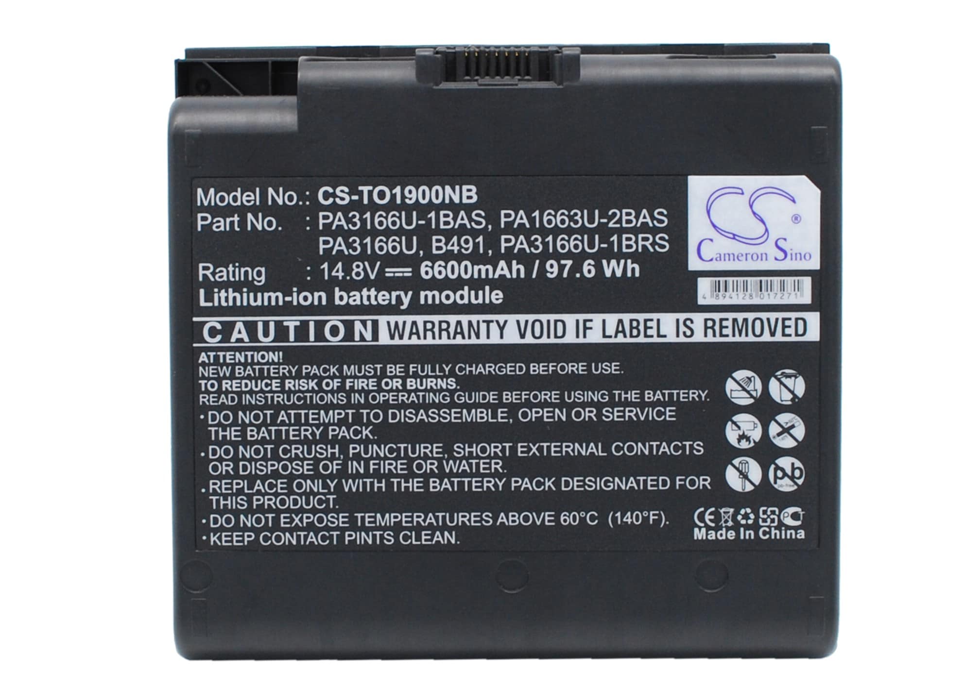 Batteri till Bärbar dator, laptop för Toshiba Satellite 1900, Satellite 1905 m.fl.