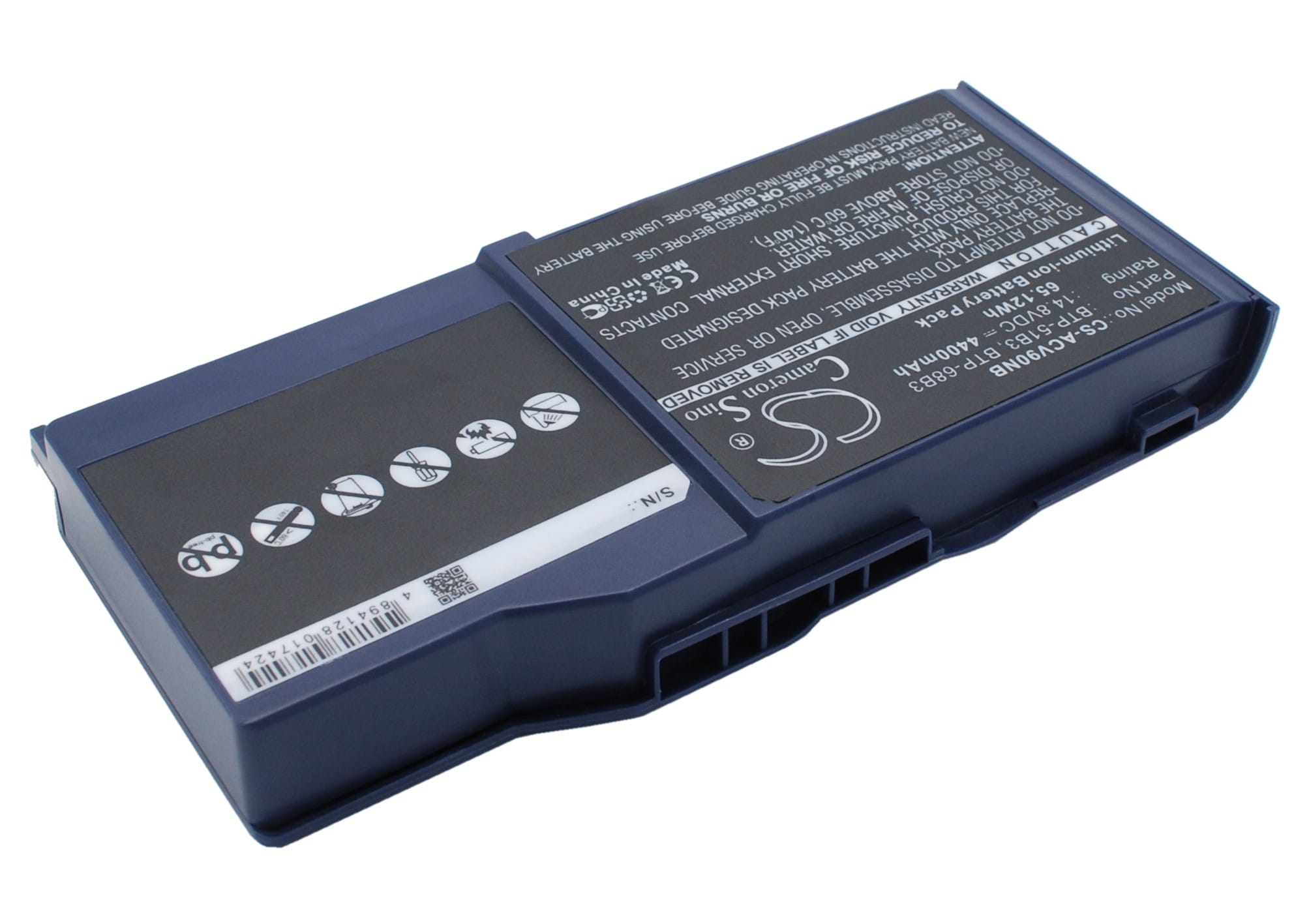 Batteri till Bärbar dator, laptop för Acer Wistron AJ V90