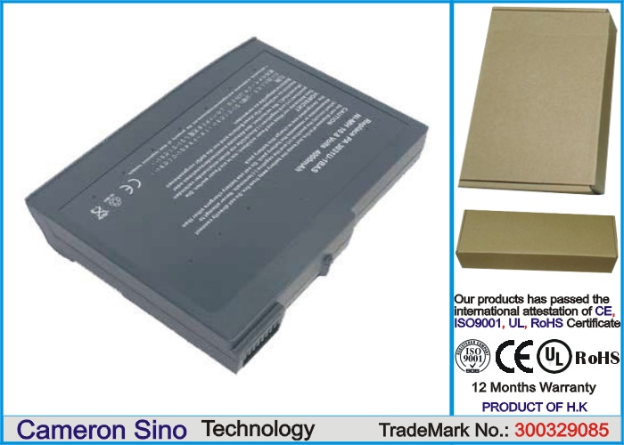Batteri till Laptop, Bärbar dator för Toshiba Satellite 1600 Series m.fl.