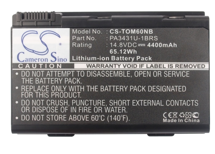 Batteri till Laptop, Bärbar dator för Toshiba Satellite M60, Satellite M60-183 m.fl.