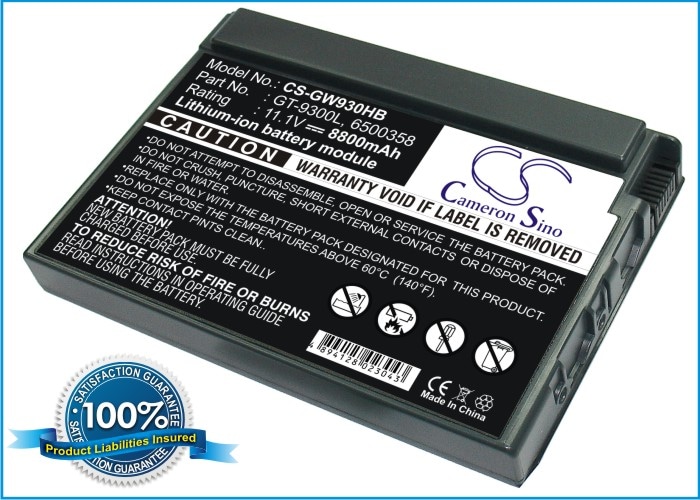 Batteri till Laptop, Bärbar dator för Gateway Solo 9300