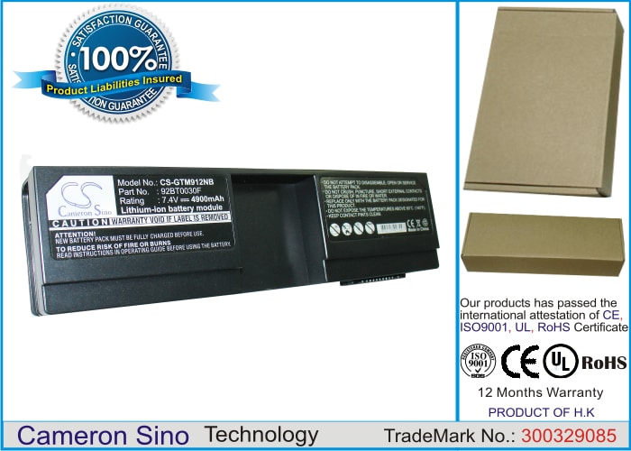 Batteri till Bärbar dator, laptop för Gigabyte M912, R912
