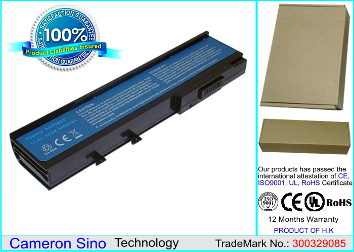 Batteri till Laptop, Bärbar dator för Acer Ferrari 1100, Ferrari 1100-704G25Mn m.fl.