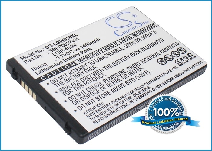 Batteri till Mobil, smartphone för LG GW820, GW825, GW880 m.fl.