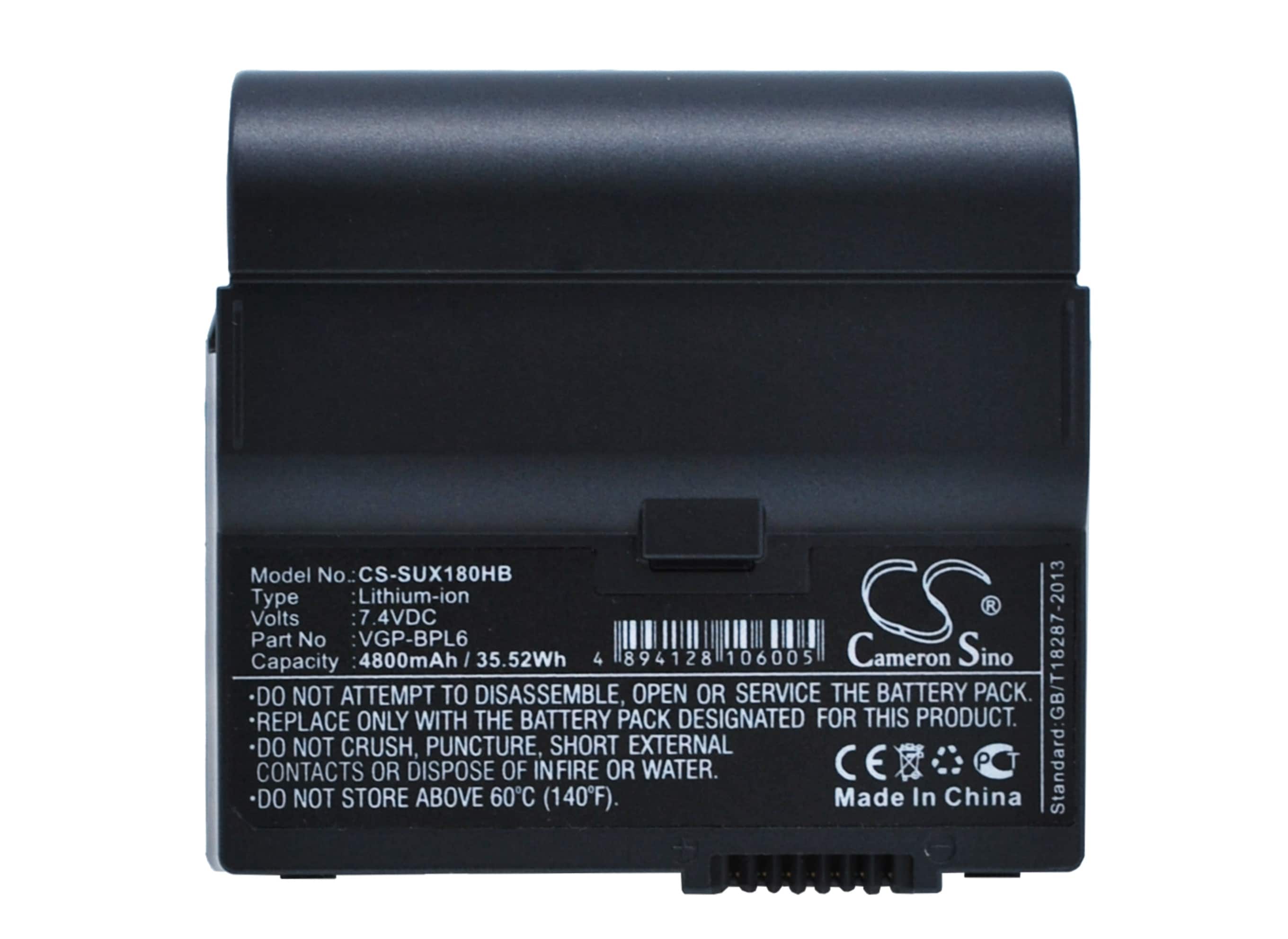 Batteri till Bärbar dator, laptop för Sony VAIO VGN-UX17GP, VAIO VGN-UX17TP m.fl.