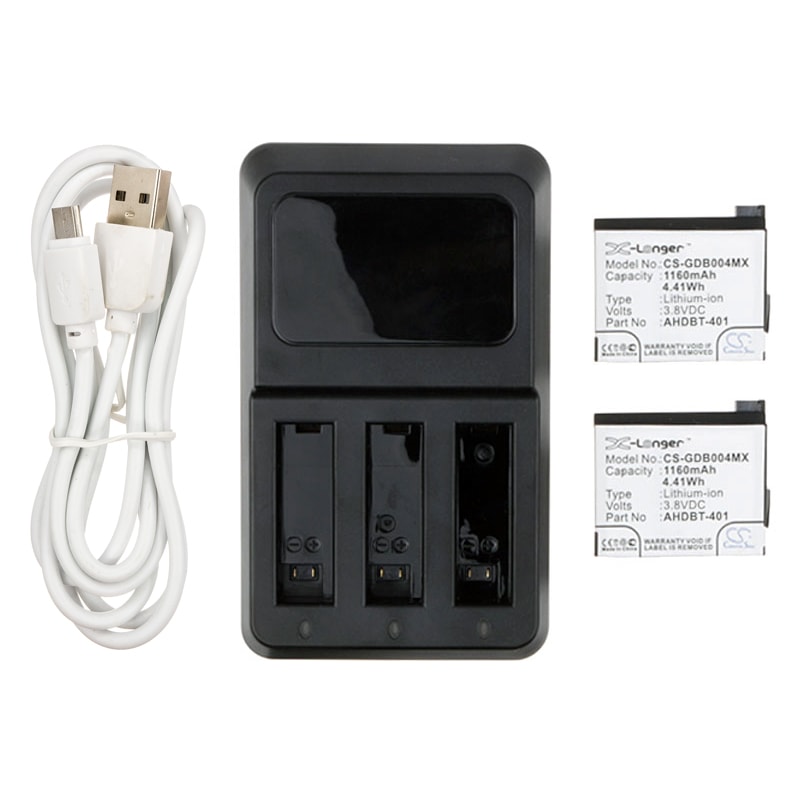 Batteri till Sminkspegel för GoPro Hero 4, Hero 4 Silver, Hero 4 Black m.fl.