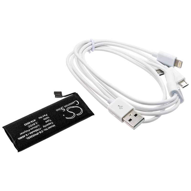 Batteri till Sminkspegel för Apple Apple iPhone 5s, iPhone 5C, iPhone Light 32GB m.fl.