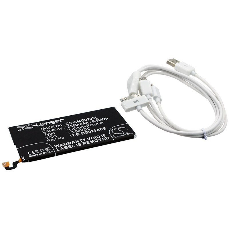 Batteri till Sminkspegel för Samsung Galaxy S6, SM-G920F, SM-G920 m.fl.