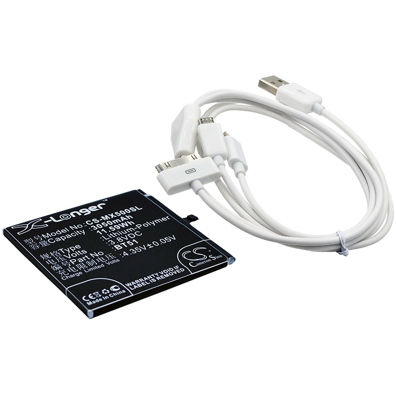 Batteri till Mobil, smartphone för MeiZu MX5, MX5 Dual SIM, M575 Dual SIM m.fl.