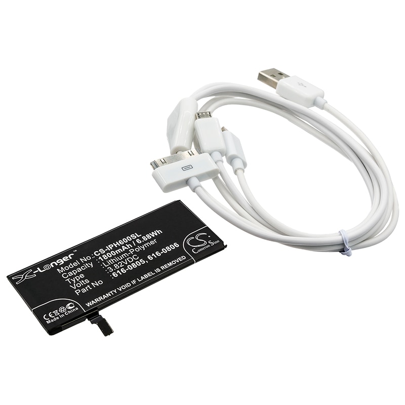 Batteri till Mobil, smartphone för Apple iPhone 6, A1586, A1589 m.fl.