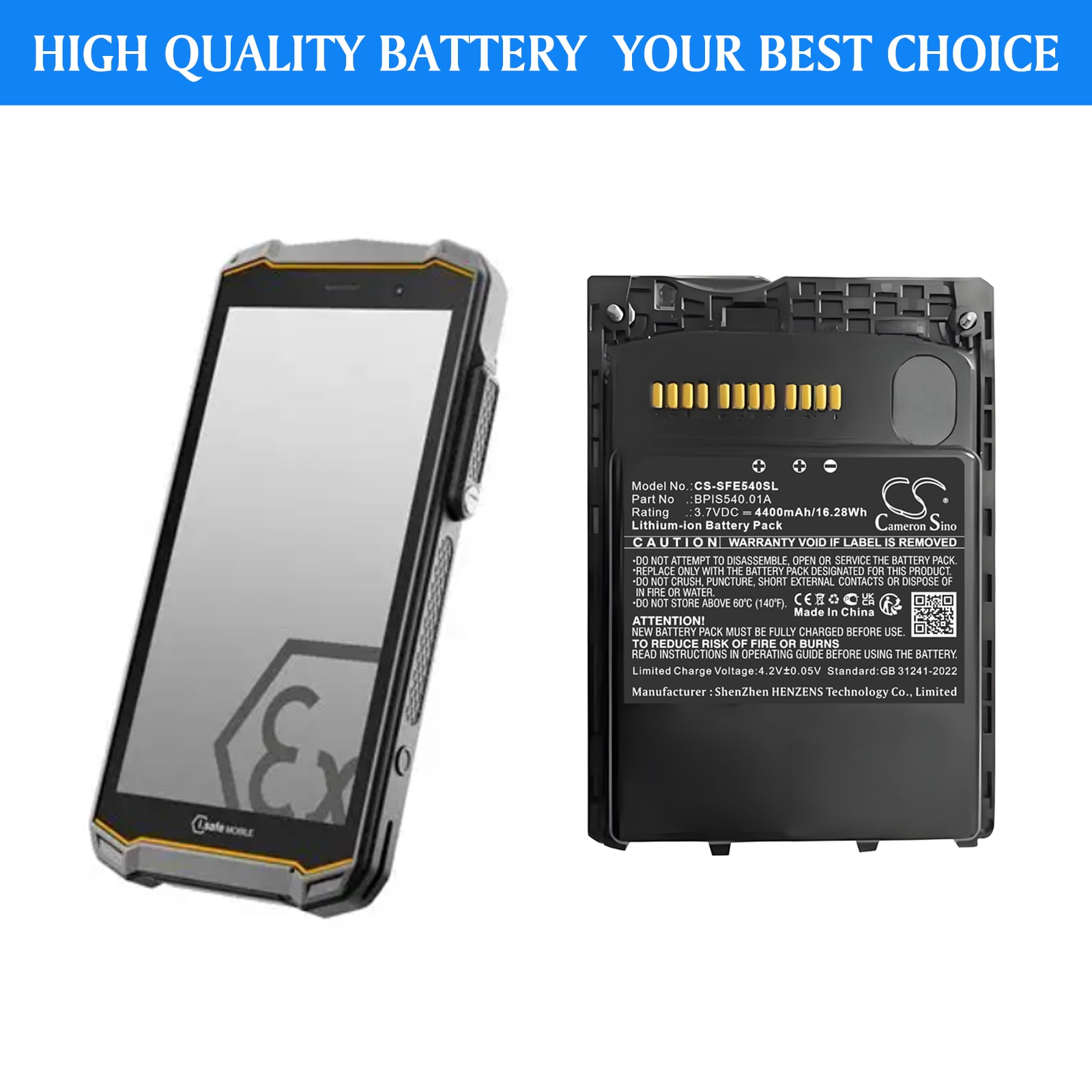 Batteri till Streckkodsläsare för i.safe Mobile BPIS540.2A, BPIS540.2N, IS540.2 m.fl.