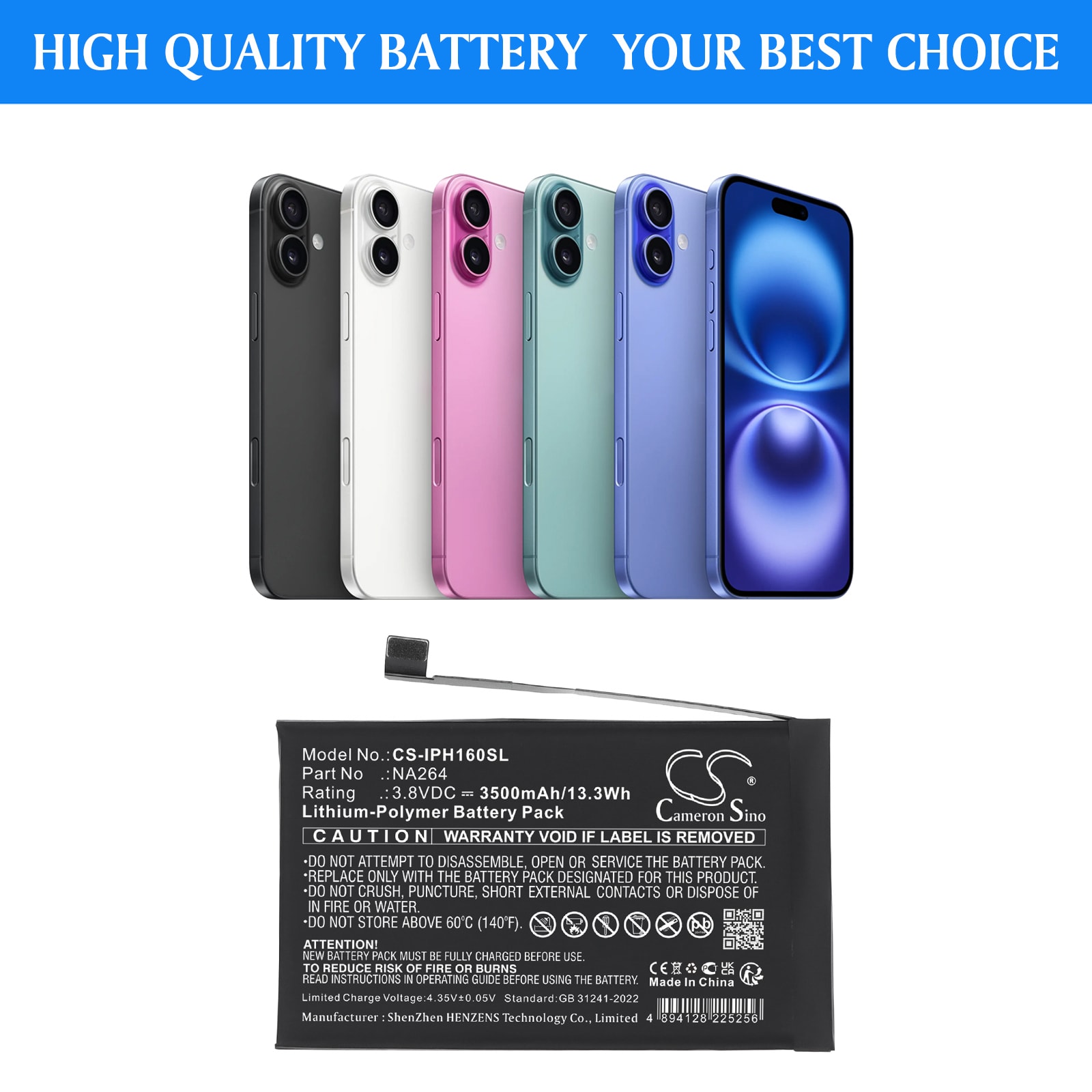 Batteri till Mobil, smartphone för Apple A3081, A3286, A3287 m.fl.